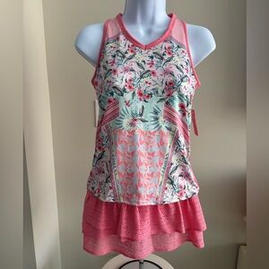 Lucky in Love Pink and Green Kids Matching Tennis Set